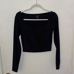 Sport  Black Long Sleeve Top